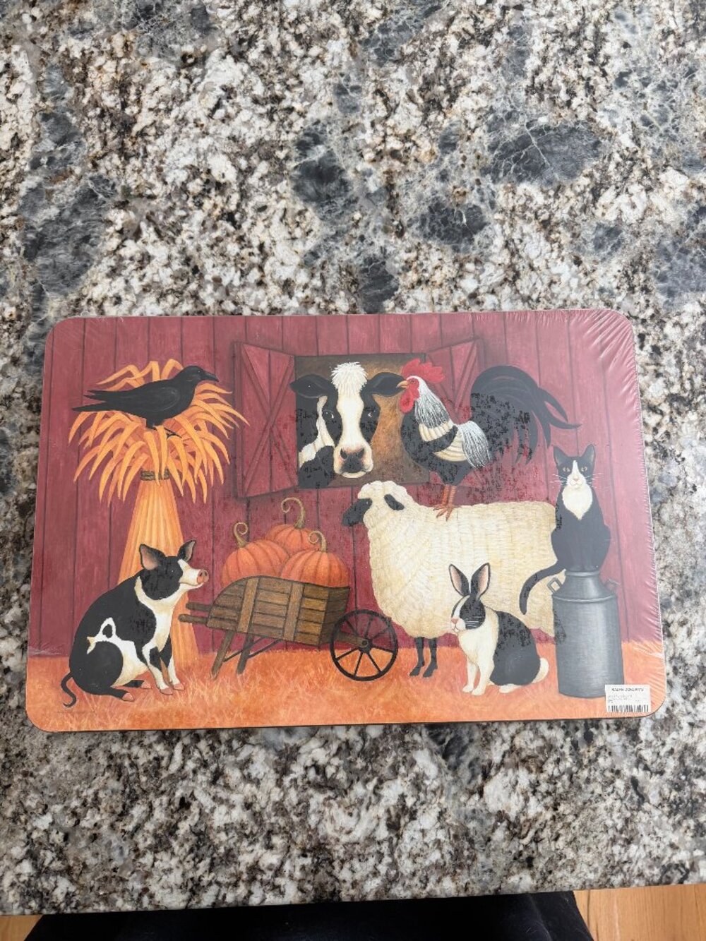 Set of 4 Wooden Barnyard Placemats NWT